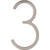 Distinctions 844703 Brushed Nickel Upgraded 5" Floating House Number 3,