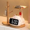Itigoitie Cute Cat Desktop Clock Decoration,Smart Electronic Digital Mute Clock,Living