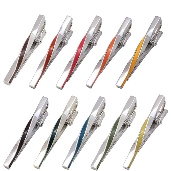 Tabarat Tps-078 Men's Tie Clip, Made in Japan, Twisted, Genuine