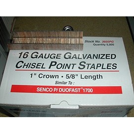 Spotnails 3605PG Wide Crown Staples Senco, DuoFast, Hitachi Type 5/8" Case