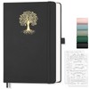 EMSHOI Dotted Notebook A5-100 GSM Hardcover Leather Dotted Journal with