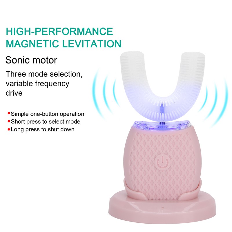 360Dgree UShape Toothbrush Rechargeable Automatic Toothbrush Silicone Oral Care Tool