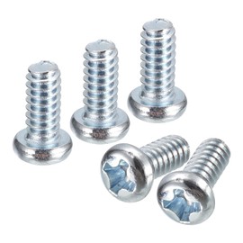 sourcing map #6-32x5/16" Pan Head Phillips Machine Screws, 50pcs Zinc Plated Carbon Steel Cross Head Screws Fully Threaded Bolts