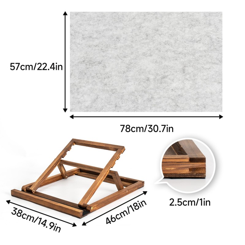Tektalk Foldable Jigsaw Puzzle Board with 3 Angle Adjustable Bracket/Stand,