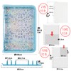 Sticker Notebook, A5, 6 Holes, Binder, Removable, Zipper, Refill, Large,