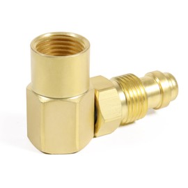 AW-407 / CGA 032 Nut/NIP-032 Body 90' Argon Welder Connector 90 Degrees Elbow Inert Gas Adaptor Compatible for Everlast for TIG for MIG Welder