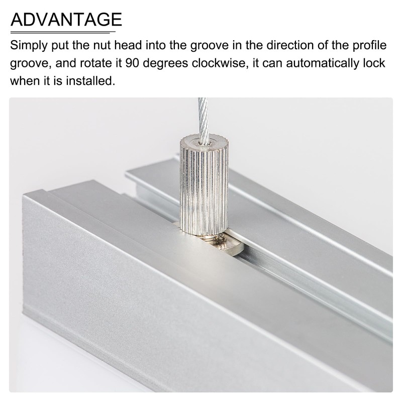 METALLIXITY Slide T-Groove Nuts M3 Threads 10pcs Carbon Steel T-Groove