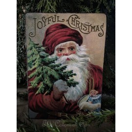 Vintage Santa Reproduction Portrait 8x10 Primitive Christmas Colonial Christmas
