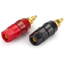 CLDIY 10 Pieces 4 mm Banana Plug Socket Plated Terminal Binding Post Power Amplifier Speaker Terminal Plug