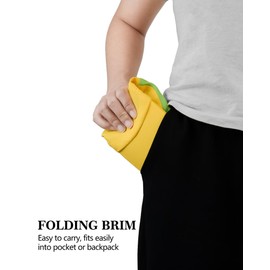 GADIEMKENSD Kids Hat, Foldable Toddler Baseball Cap, UPF50+ Sun Protection, Lightweight and Breathable, Quick Drying and Cool, Suitable for Boys or Girls 2-9T, yellow, 5 years