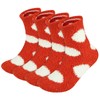 PLULON 4 Pairs Womens Fuzzy Socks Cozy Fluffy Socks Winter