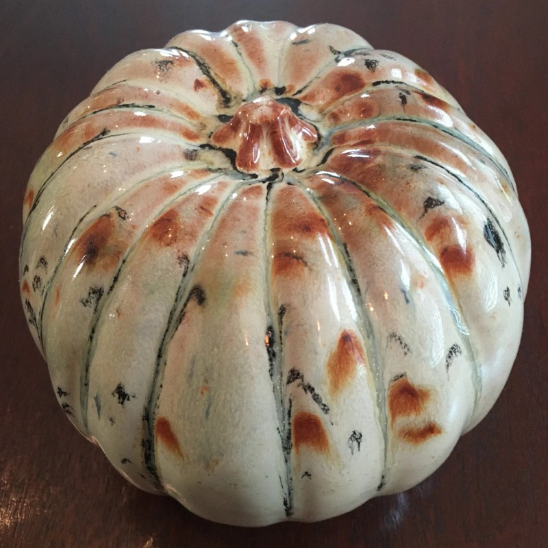 Etta B Pottery Pumpkin Harvest with Sage Medium - New