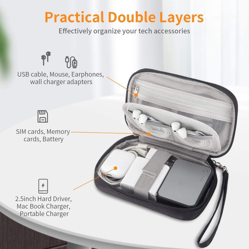 Electronic Organizer Cable Case,Travel Portable Cable Organizer Case,Electronic Accessories Storage