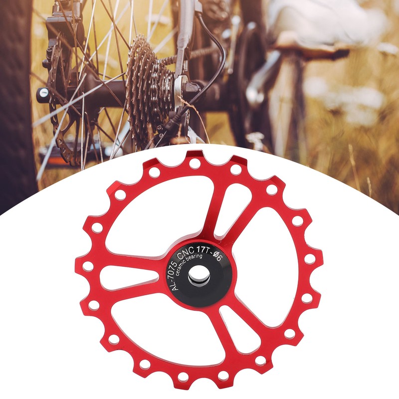 MEIJUN 17T Ceramic Rear Derailleur Guide Wheel Aluminum Alloy Rear
