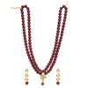 I Jewels Womens 18K Gold Plated Indian Beaded Jewelry Set