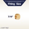 LTWFITTING 7/16-Inch Brass Compression Nut,Brass Compression Fitting(Pack of 25)