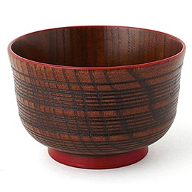 Kishu Lacquerware WR-469834 Kakuda Seibei Shoten Nano-Coat, Dishwasher-safe, Soup Bowl, Red