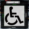 Handicap Parking Stencil, 33 x 36 inches, Reusable Silicone Template,