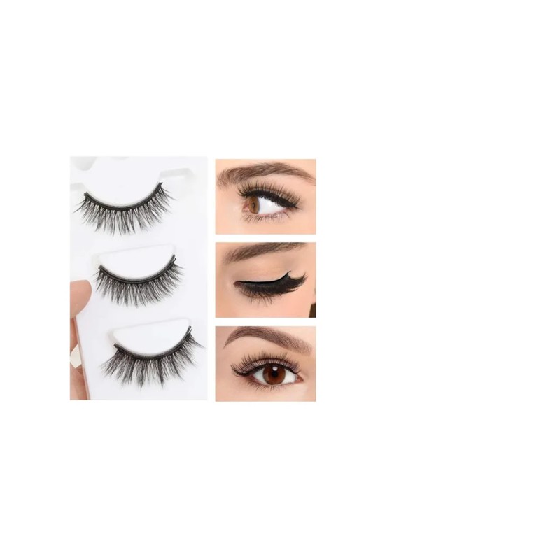 Kit de 10 pestañas con delineador de ojos LabG RT486