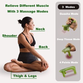 RELEEXIO Acupressure Massage Kit Deep Tissue Trigger Point Reflexology Massager for Neck Shoulder Back Thigh and Feet Self Stand Easy Placement (Jade Green)