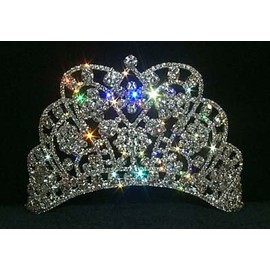 #11914 Large Butterfly Cluster Tiara - Contoured Base