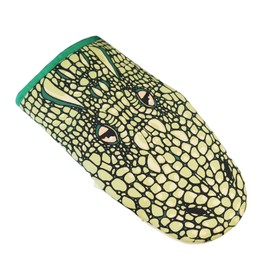 Lustige Krokodil Backhandschuhe Hitzebeständig – BBQ Ofenhandschuhe Set,Küchenschutzhandschuhe,Kreative Tierform für Erwachsene,Grillhandschuhe Anti-Verbrühung für Backofen, Mikrowelle, Backen