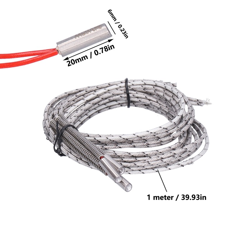 3Pcs Heater Wire Cartridge Heating Tube Printer Accessories 1 Meter