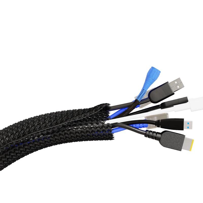 ERKO Cable Sleeve, Black, 13 mm - 3.1 m, Self-Closing
