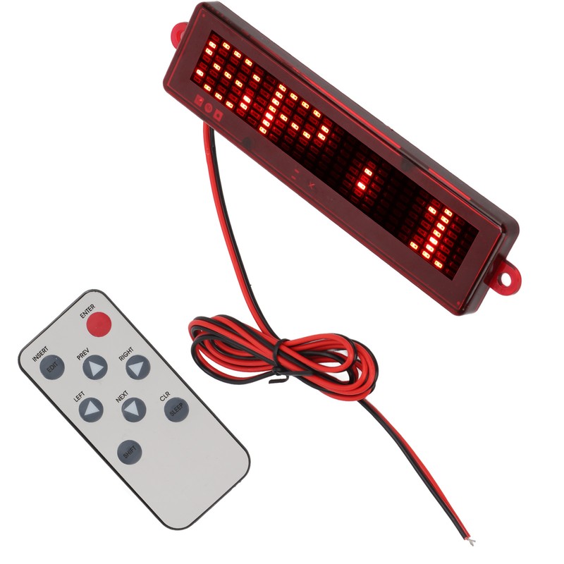 Rechargeable LED Name Tag Replacement for Universal Automobile Programmable Name