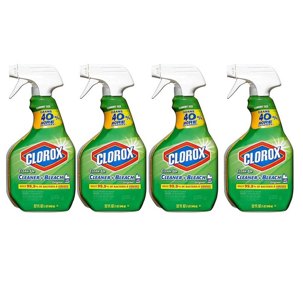 Clean-Up with Bleach, 32 fl oz Trigger Spray Bottle (Pack