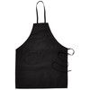Winco BA-PBK Full Length Bib Apron with Pocket, Black,Medium