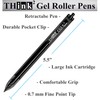 [24 Pens - Black Ink] Think2 0.7mm CGI Retractable Gel