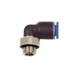 RIEGLER Blue Series 109266-125.014-6 L Push-Fit Fitting Rotatable G 1/4 Outer Diameter 6 mm Pack of 1