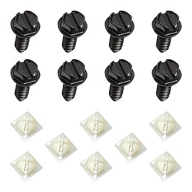 QZTYTY 16PCS License Plate Screw Kit, License Plate Bolts, Car Plate Screw for Front Rear Car Tag Mount, Car Accessories Rustproof Stainless Steel License Plate Screw Set Universal Fit Car SUV Truck