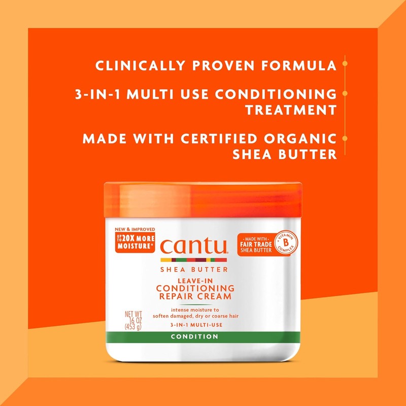 Cantu Leave-In Conditioning Repair Cream with Shea Butter, 16 oz