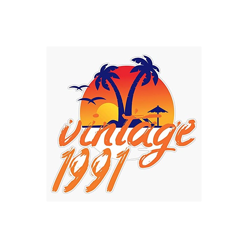 Vintage 1991 Bumper Sticker Window Vinyl Decal 5"