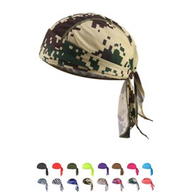 TERTIS Tartis Doorag Bandana Cap, Hip Hop, Dance, Costume, Inner Cap, Water Absorbent, Quick Drying, Sweatproof, Skull Cap, Turban, Unisex (Digicamo B)