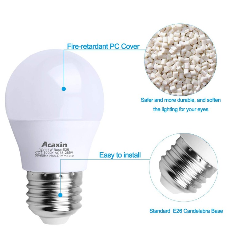 Acaxin LED Refrigerator Light Bulb 4W 40Watt Equivalent, Waterproof Fridge
