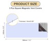 sourcing map 3Pcs Rectangle Magnetic Vent Covers, 12"x5.5" Floor Air