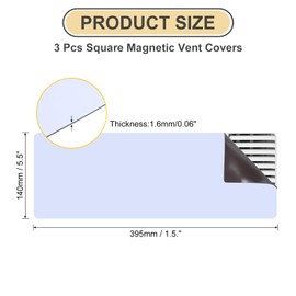 sourcing map 3Pcs Rectangle Magnetic Vent Covers, 12"x5.5" Floor Air Vent Blocker Covers Register Sound Proof Covers for Home Floor Wall Ceiling Vents (White)