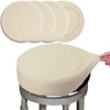 BUYUE 4 Pcs Bar Stool Covers, Luxury Fabric Dia.16-18" Round