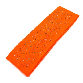 Mytoptrendz® Stretchy Headbands for Women with Sparkly Diamante Crysal Ladies Girls Fancy hair Accessories (Neon Orange)