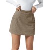 Wenrine Womens Mini Skirt High Waisted Corduroy Basic Casual A-line