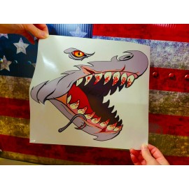 Decals by Haley 2pcs 11" Shark Mouth Teeth Graphic Stickers Decal For Kayak Car Side Door Fender