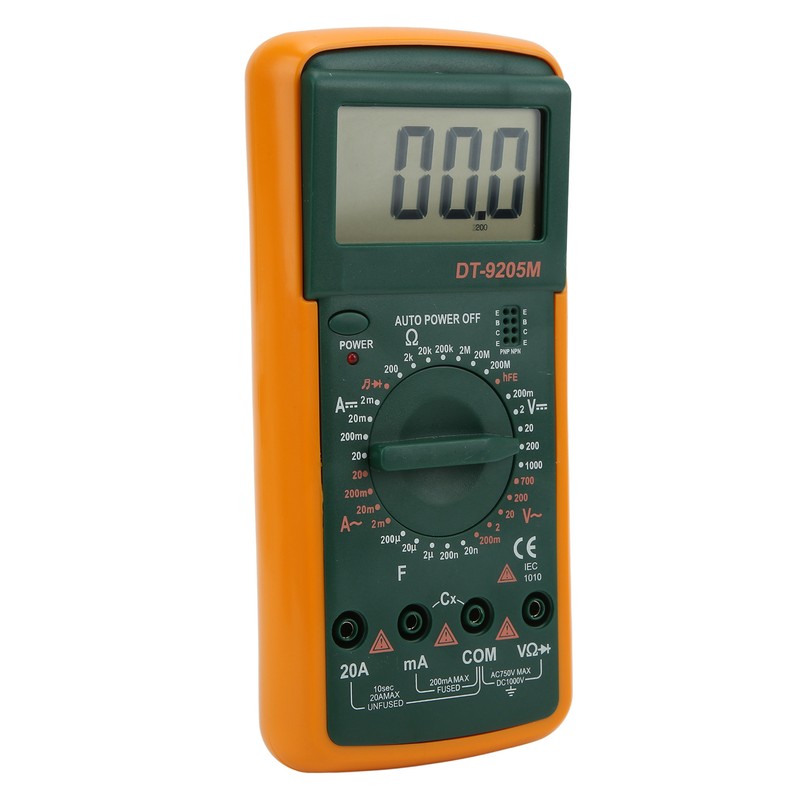 DT‑9205M LCD Large Screen Digital Multimeter Handheld Voltmeter Ohmmeter Ammeter