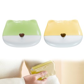 Ninnyi 2 PCS Reusable Lint Roller for Clothes, Washable Sticky Roller, Portable Gel Lint Roller