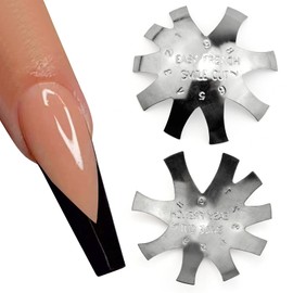 Almond French Trimmer Easy Smile Line Nail Art Manicure Edge Cutter Acrylic Tool with 9 Sizes, HJ-NAT197-FS09