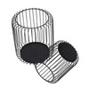 Cage Candleholder Set Matte Black Metal Cylinder Modern Simple Bird