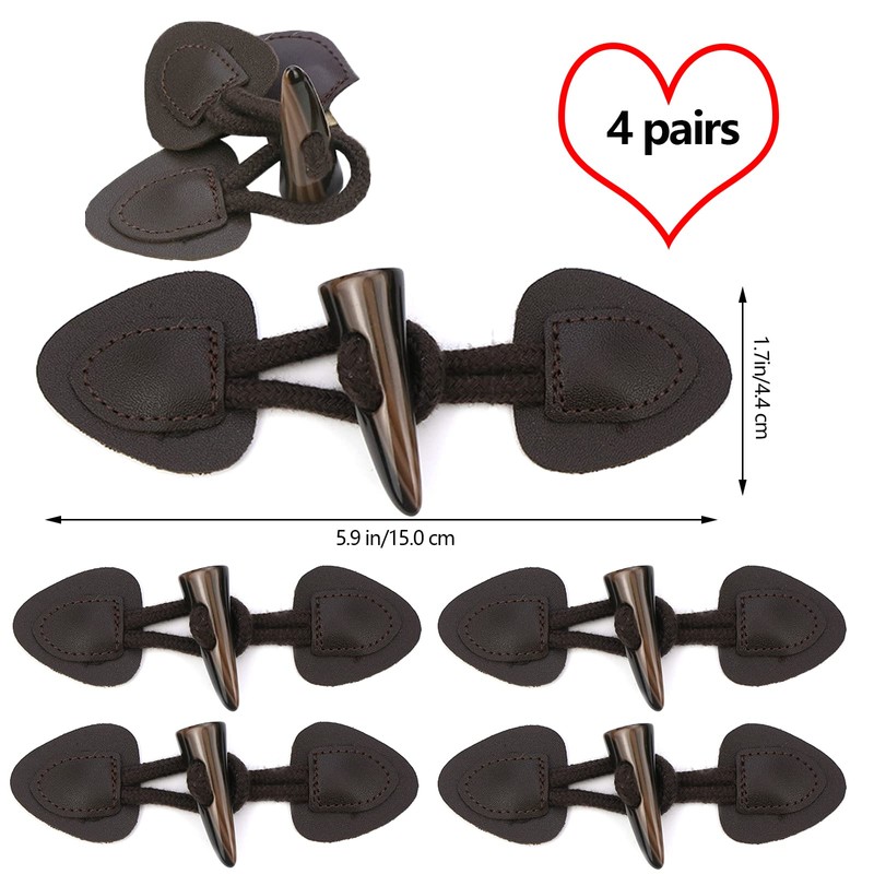 DHER Buttons with Closure, Leather Buttons for Coat, Notebook, Buttons,