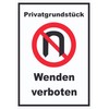 HB-Druck Privatgrundstück Wenden verboten Sign A4 (210 x 297 mm)